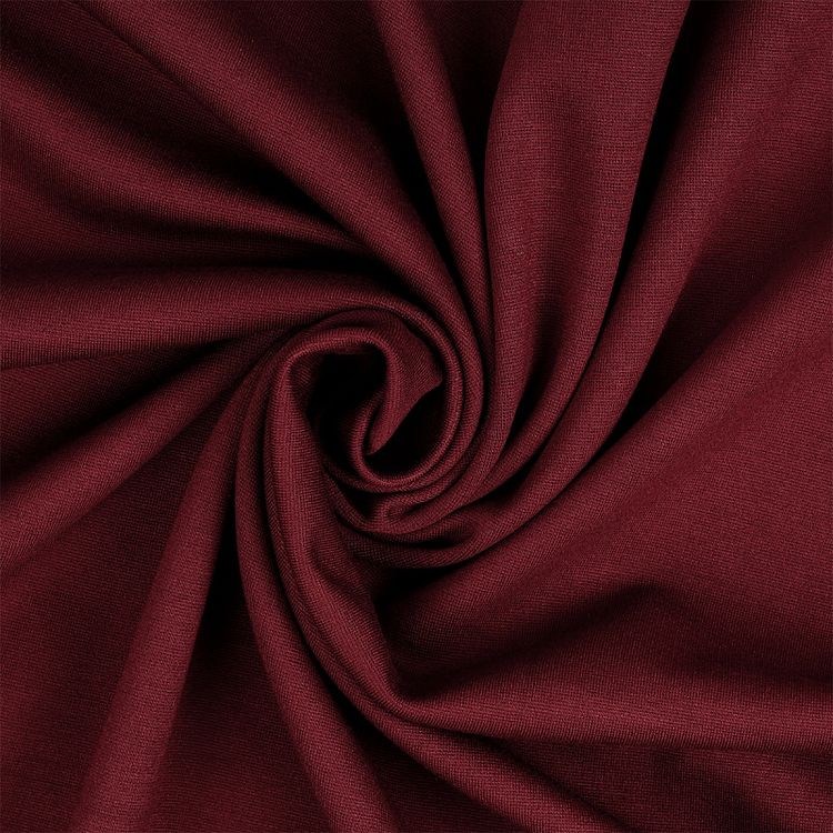 Ткань Джерси, 1 м x 155 см, 350 г/м², цвет: бордовый, TBY