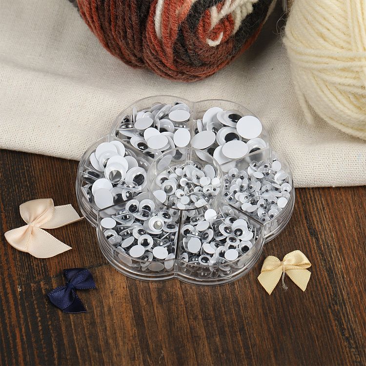 Глаза круглые бегающие, без ресниц, цвет: микс, 500 шт., Magic 4 Toys — картинка 5