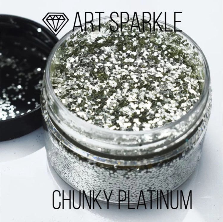 Глиттер крупный Chunky Platinum, 50 г, Craftsmen.store — картинка 2