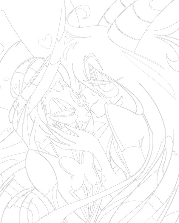 Картина по номерам «Отель Хазбин (Харбин): Люцифер, Лилит» — картинка 3