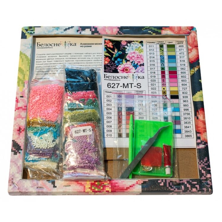 Алмазная вышивка «Колибри в саду» — картинка 3