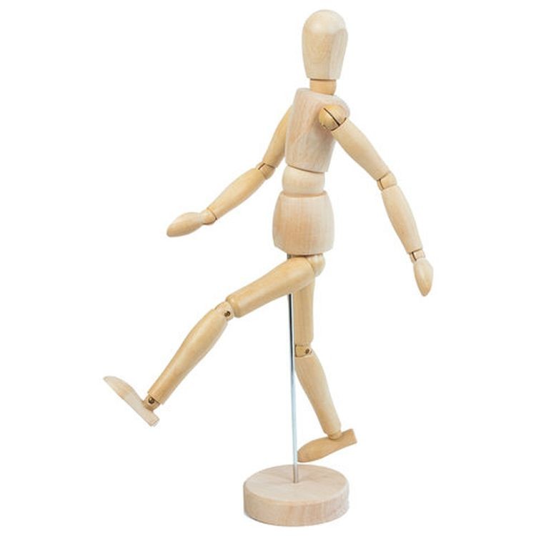 Манекен человека художественный женский, дерево, высота 30 см, BRAUBERG ART CLASSIC  — картинка 3