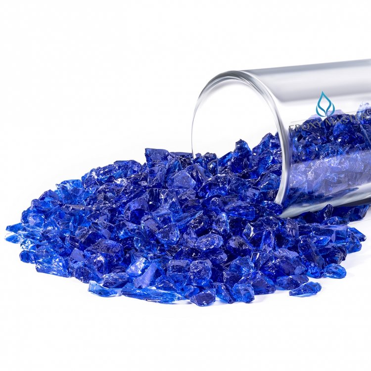 Стеклянная крошка синяя, 100г — картинка 2