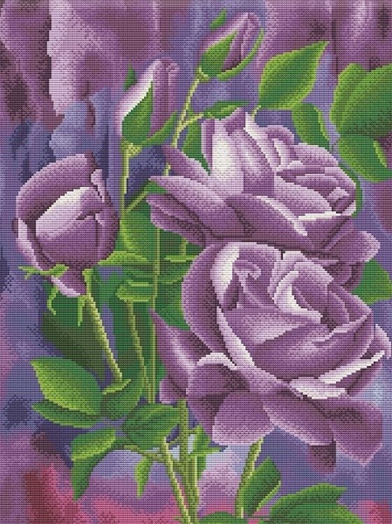 Набор для вышивания «Фиолетовые розы»