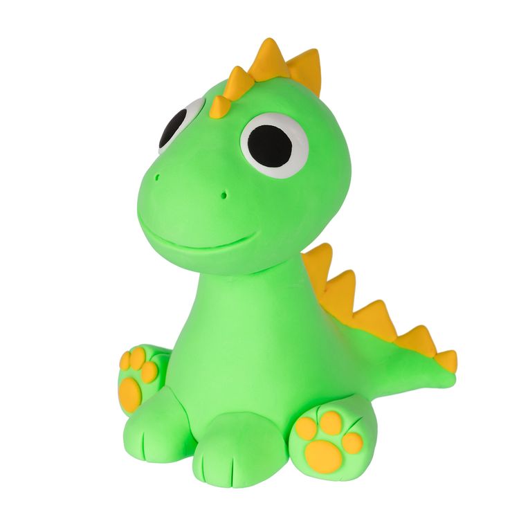 Мега набор легкого пластилина "Большая игрушка. Динозавтрик большой», зеленый, 4 цв., Лео Играй — картинка 2