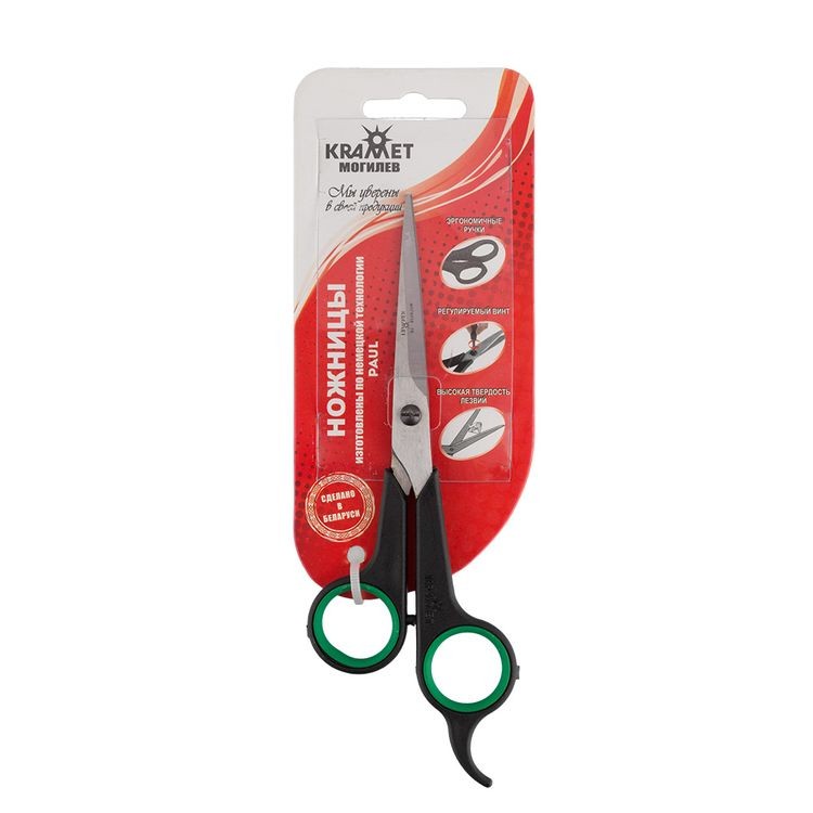 Ножницы с комбинированными ручками парикмахерские, 170 мм, КРАМЕТ — картинка 2