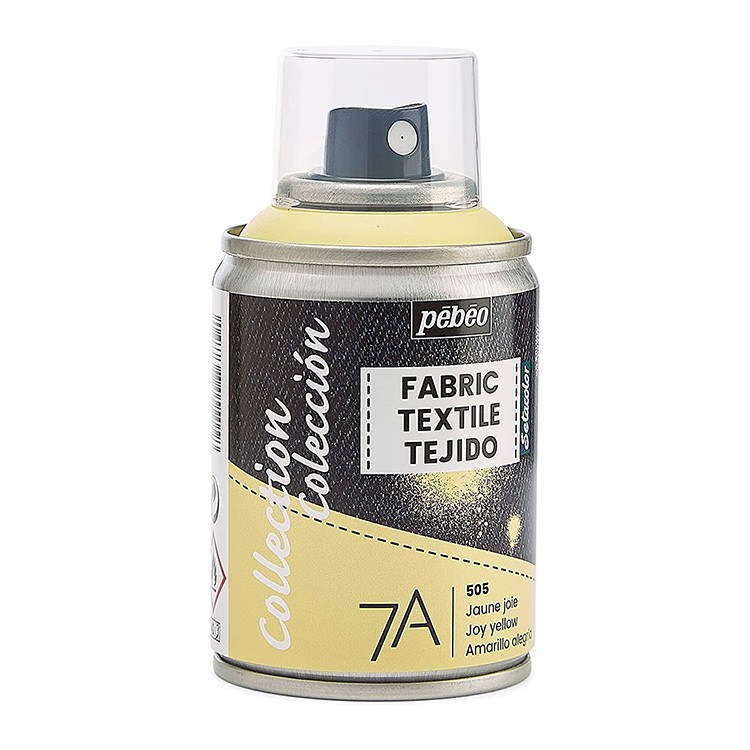 Краска для текстиля 7А Spray (аэрозоль), цвет: желтая радость, 100 мл, Pebeo — картинка 2