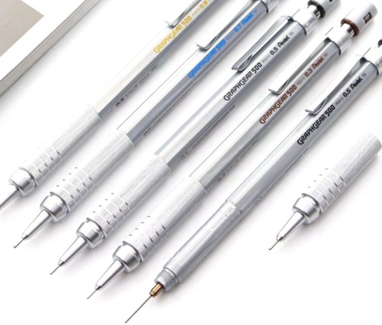 Карандаш автоматический профессиональный Graphgear 500, 0,7 мм, Pentel — картинка 7