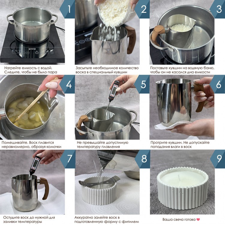 Воск натуральный соевый (контейнерный) 1 кг, Epoxy Master — картинка 2