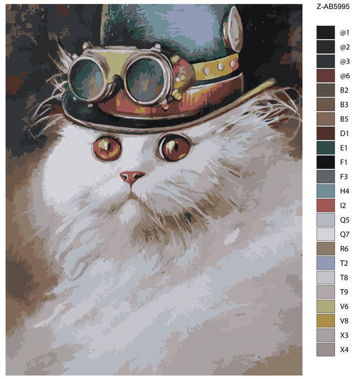 Картина по номерам «Кот в шляпе» — картинка 2