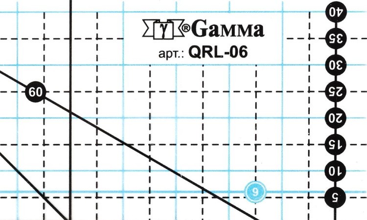 Линейка для пэчворка, 5х15 см, Gamma — картинка 2