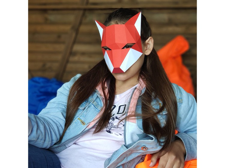 Бумажная модель для склеивания Набор масок для детей, 5 шт. — картинка 5