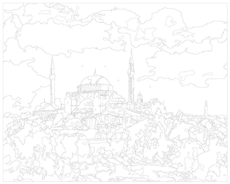 Картина по номерам «Мечеть в Стамбуле» — картинка 3