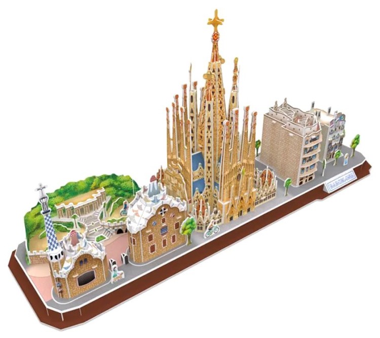 3D пазл CubicFun «CityLine Барселона» — картинка 4