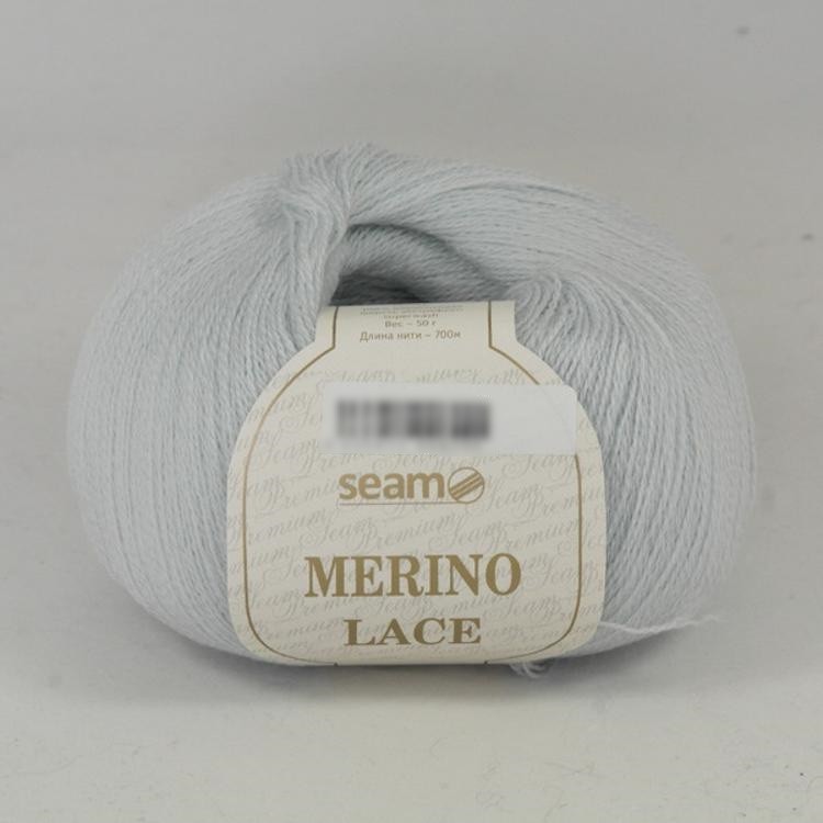 Пряжа SEAM MERINO LACE (38), бледно-голубой, 5 шт. по 50 г — картинка 2