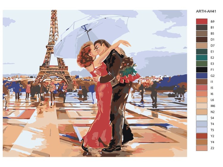 Картина по номерам «Свидание в Париже» — картинка 2