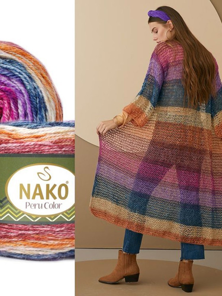 Пряжа NAKO PERU COLOR (Нако Перу колор), (32189), мультиколор, 5 шт. по 100 г — картинка 12