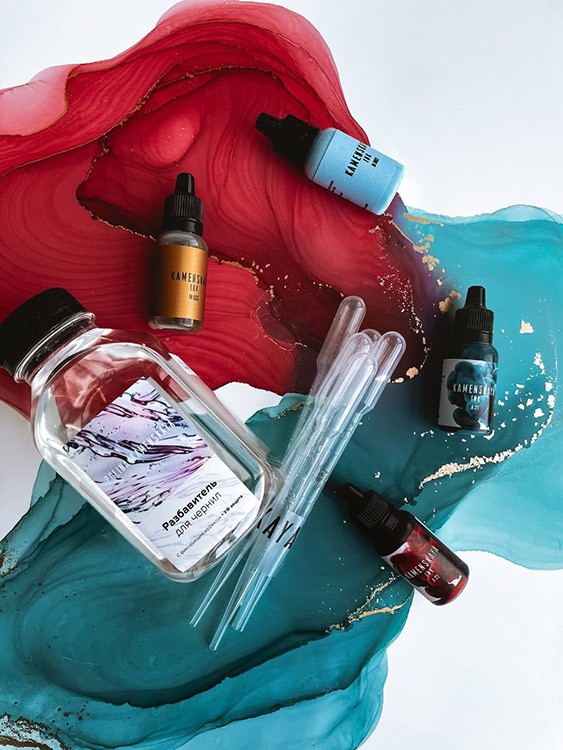 Сет алкогольных чернил № 4, Kamenskaya Ink — картинка 2