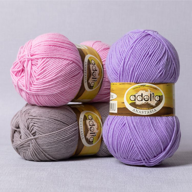 Пряжа Adelia ANASTASIA (08), желтый, 5 шт. по 100 г — картинка 3