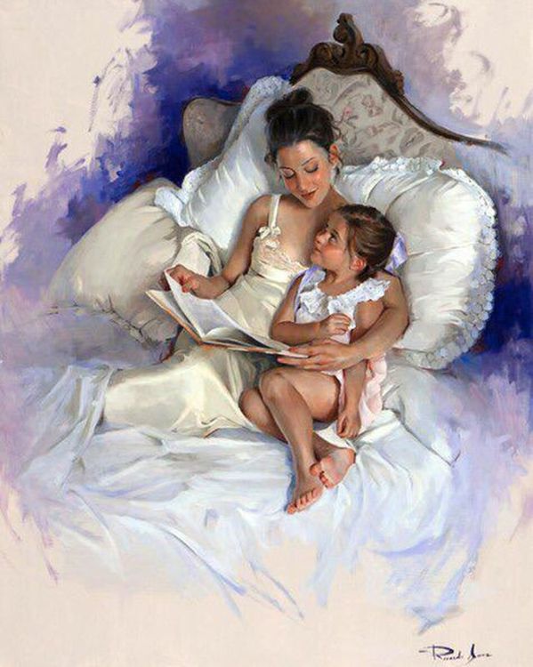 Картина по номерам «Мать с ребенком»