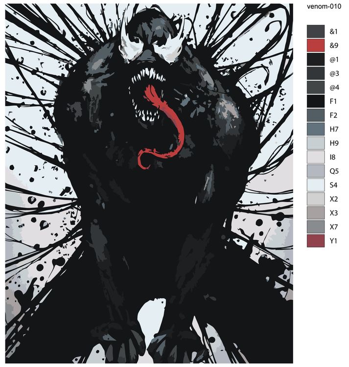 Картина по номерам «Веном: Арт 3» — картинка 2
