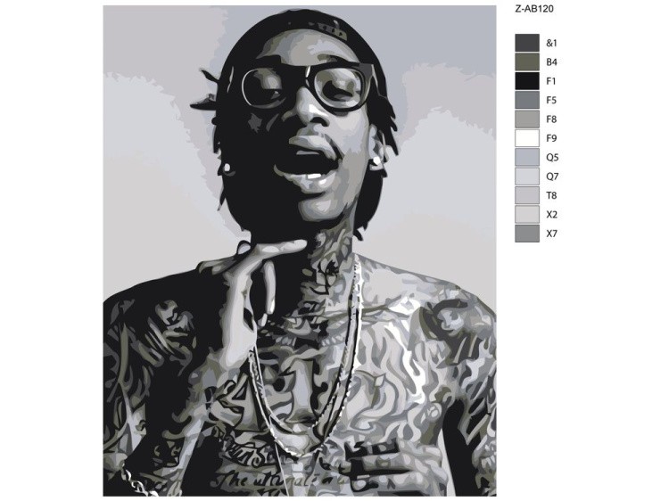 Картина по номерам «Wiz Khalifa» — картинка 2