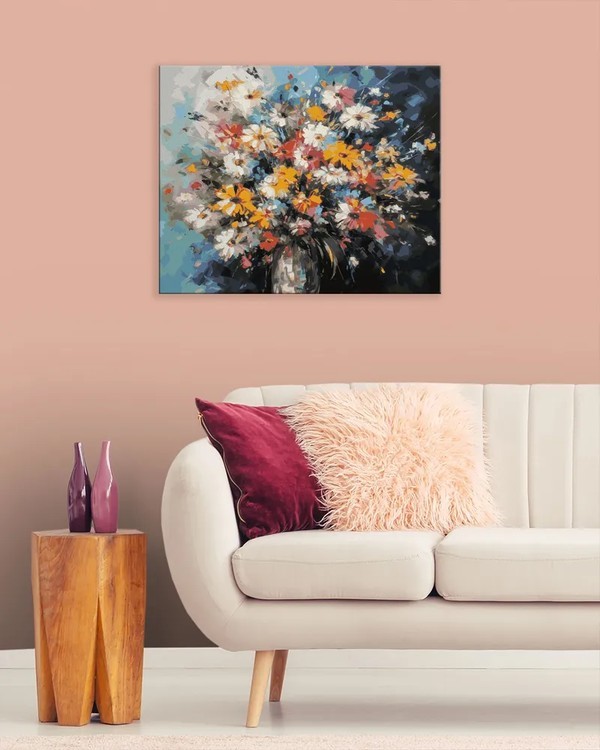 Картина по номерам «Букет красочных полевых цветов» — картинка 3