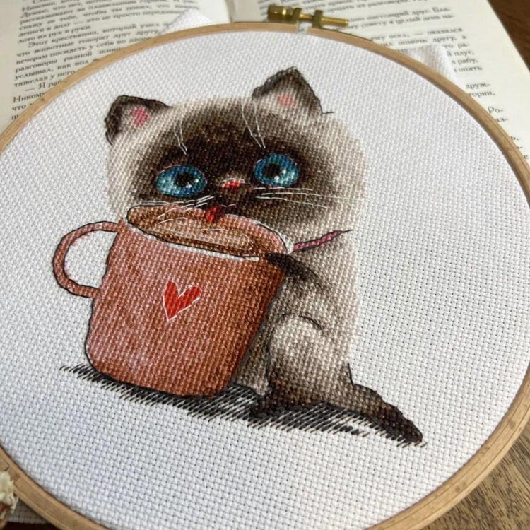 Набор для вышивания «Кофеманы. Котик» — картинка 5