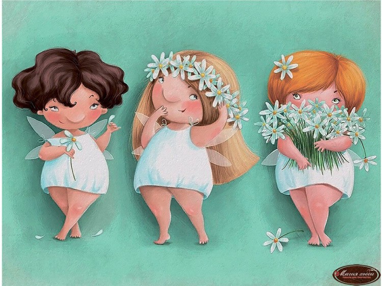 Папертоль «Три подружки в ромашках» — картинка 2