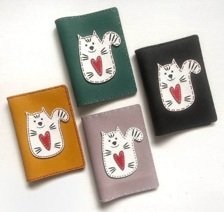 Набор для изготовления обложки для паспорта «Кот сиреневый» — картинка 8