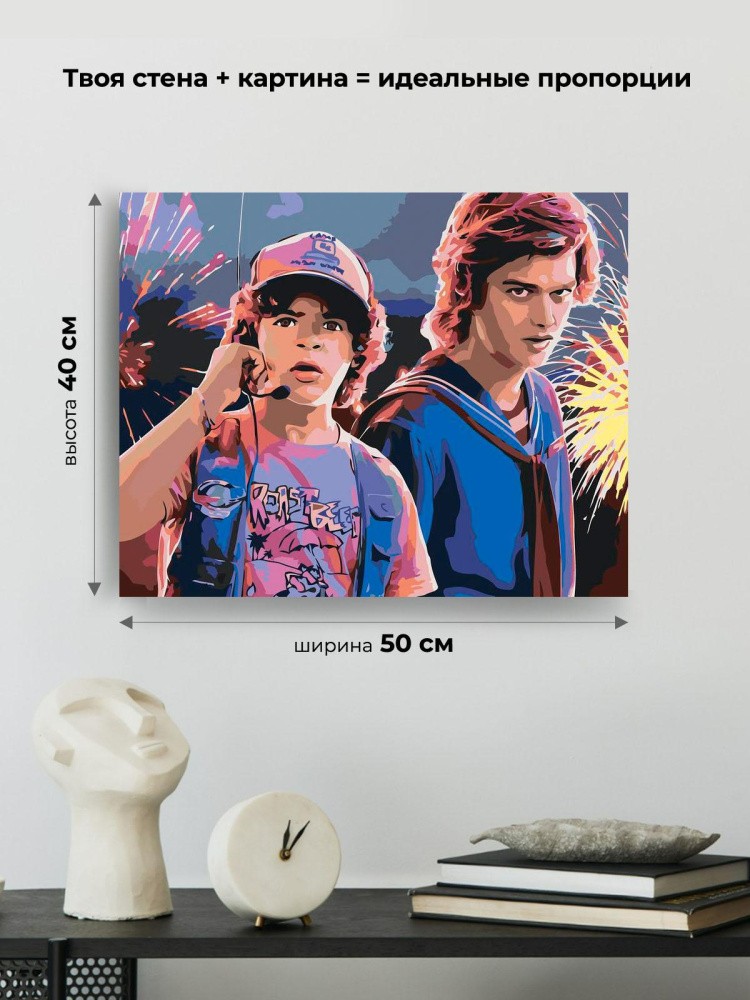 Картина по номерам «Очень странные дела: Дастин и Стив» — картинка 3