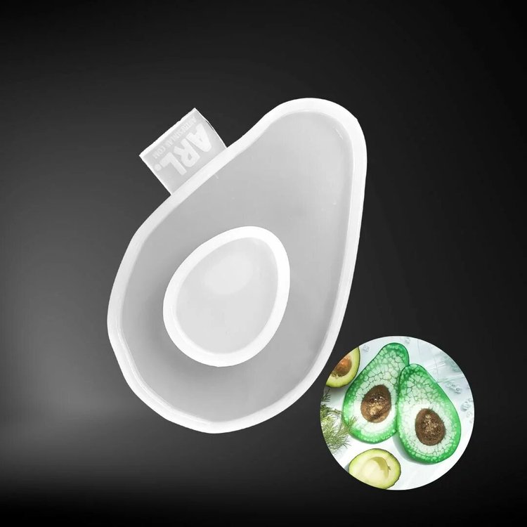 Глянцевый силиконовый молд Авокадо с косточкой (white), Art Resin LAB — картинка 2