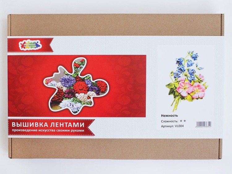 Вышивка лентами «Нежность» — картинка 10