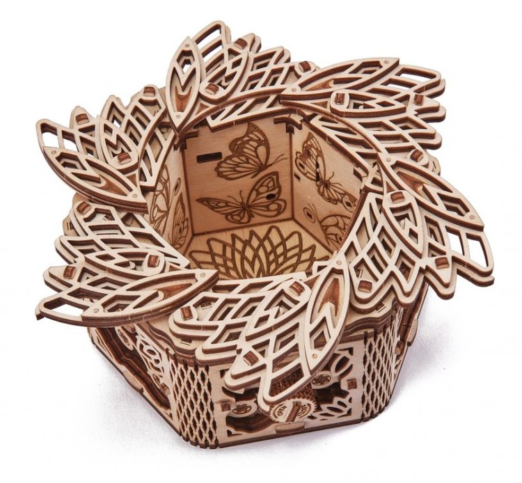 Деревянный механический конструктор «Таинственный цветок» — картинка 2