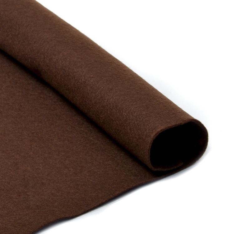 Фетр в рулоне жесткий 1 мм, 100 см, цвет: 687 коричневый, IDEAL