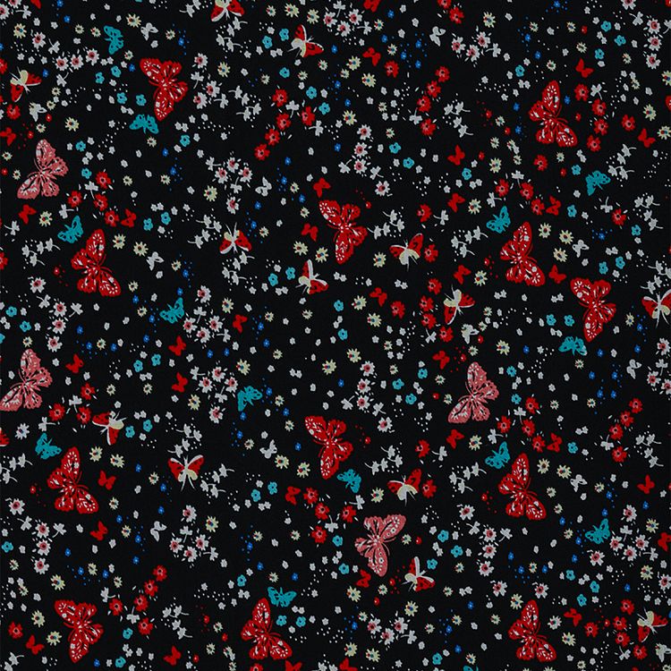 Ткань Софт, 5 м, ширина 150 см, 105 г/м2, цвет: черный, принт, TBY — картинка 2