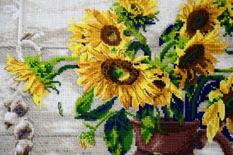 Набор для вышивания «Подсолнухи и тыквы» — картинка 3