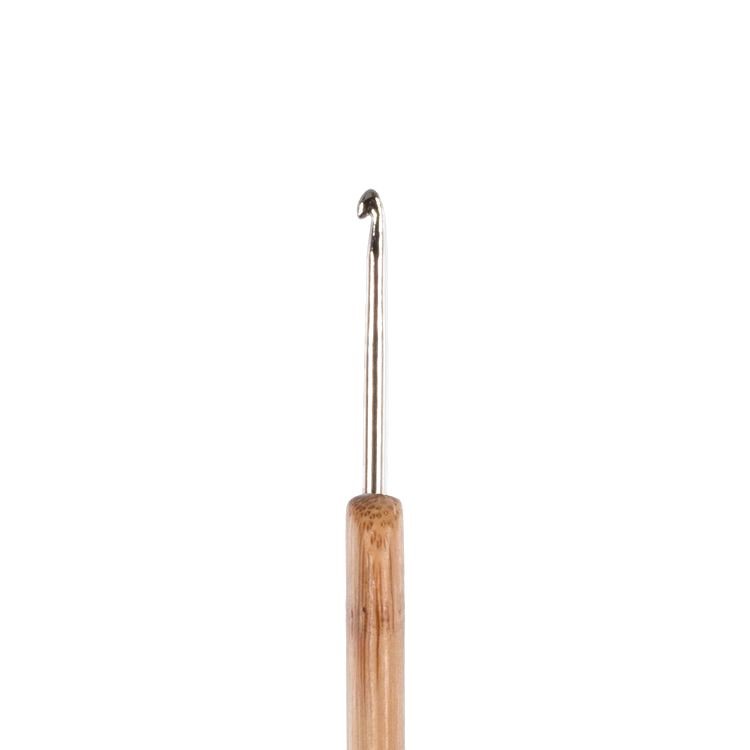 Крючок для вязания с бамбуковой ручкой, d 2,5 мм, 13,5 см, в блистере, Gamma — картинка 2