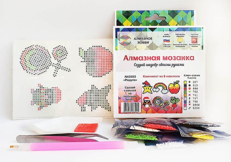 Алмазная вышивка наклейки «Радуга» — картинка 2