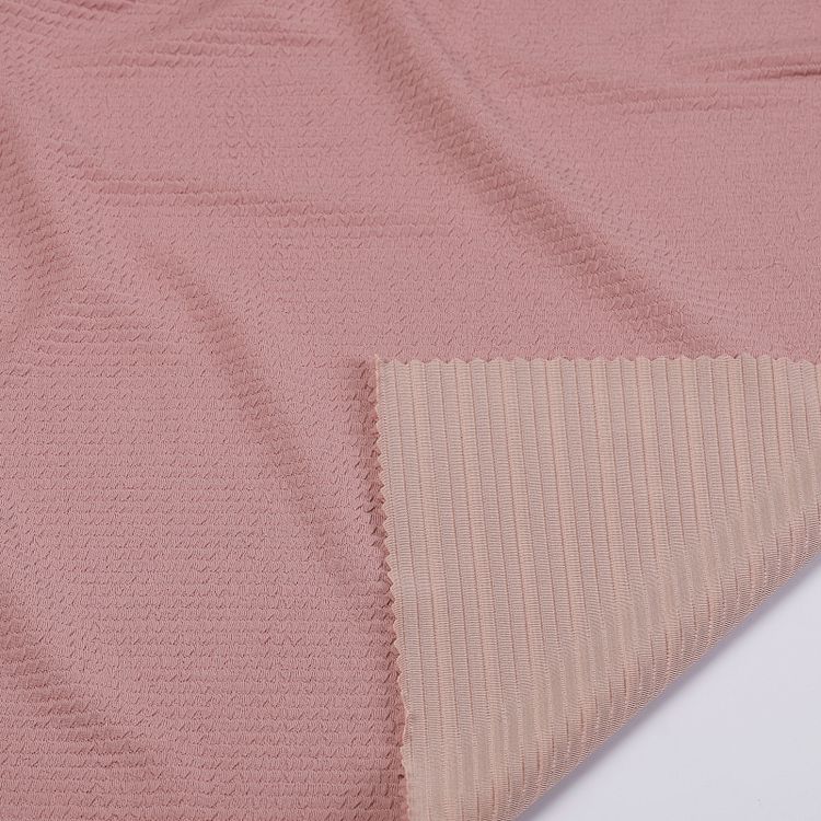 Ткань трикотажная Бифлекс жатка, 6 м, ширина 150 см, 240 г/м², цвет: 15 пудра, TBY — картинка 5