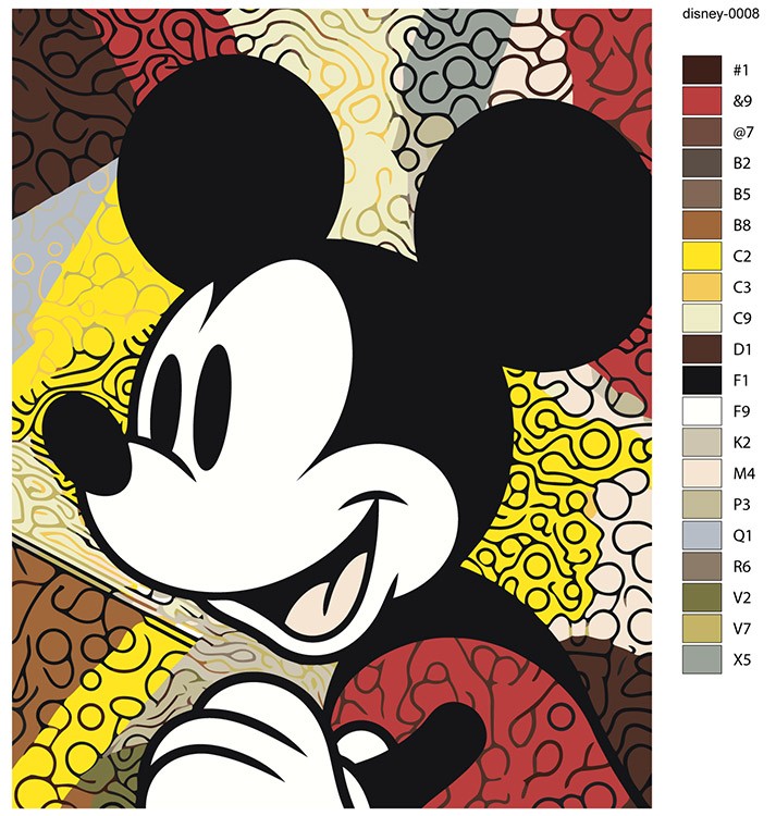 Картина по номерам «Герои Дисней: Микки Маус» — картинка 2