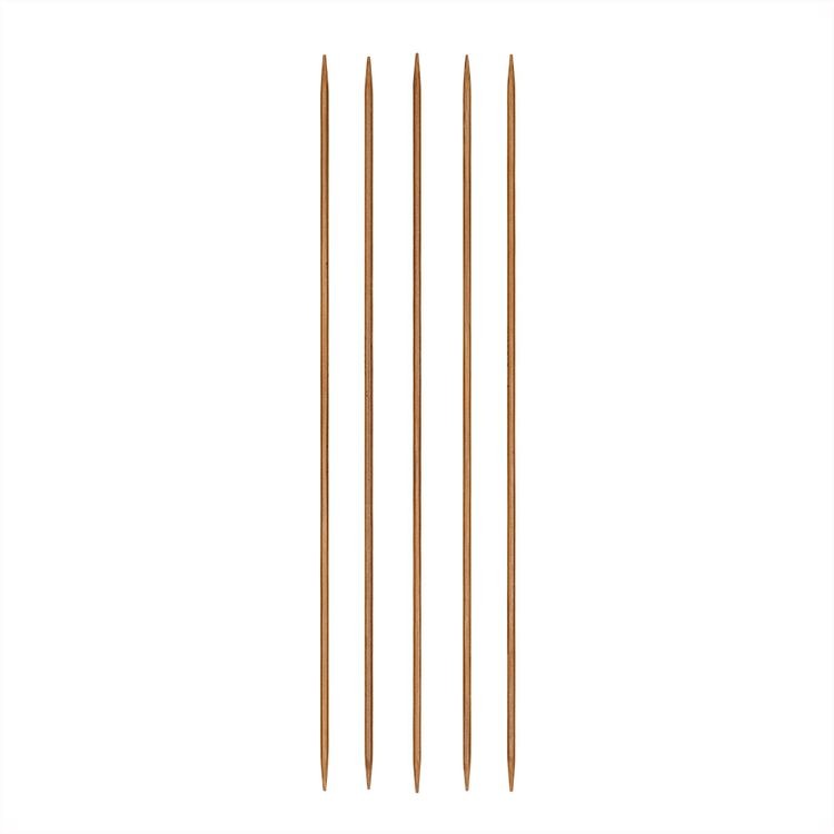 Спицы 5-ти комплектнык, бамбук, d 2,25 мм, 20 см, карамельные, Gamma — картинка 2