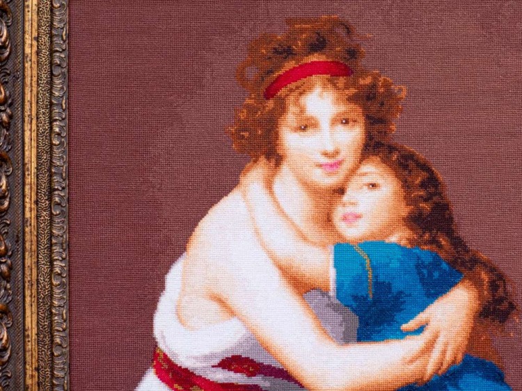 Набор для вышивания «Автопортрет с дочерью» — картинка 3