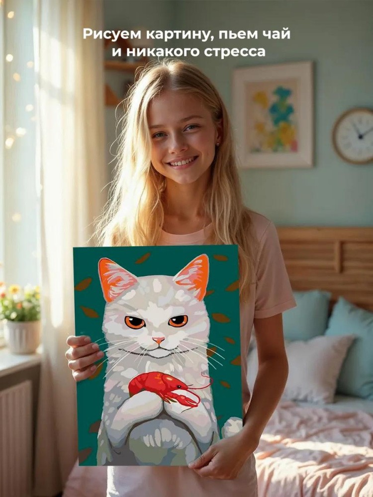 Картина по номерам «Любимое лакомство. Раки» — картинка 7