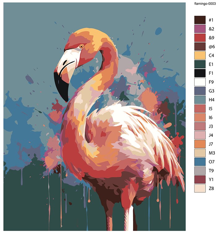 Картина по номерам «Розовый фламинго» — картинка 2