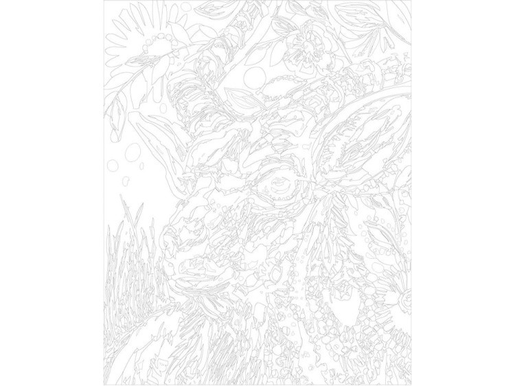 Картина по номерам «Цветочная коза» — картинка 3