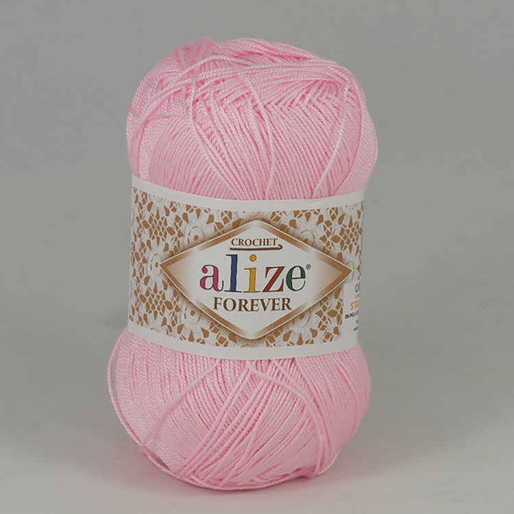 Пряжа ALIZE FOREVER (185), светло-розовый, 5 шт. по 50 г — картинка 2