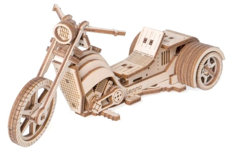 Деревянный конструктор, сборная модель из дерева Lemmo «Трицикл Фотон» — картинка 2