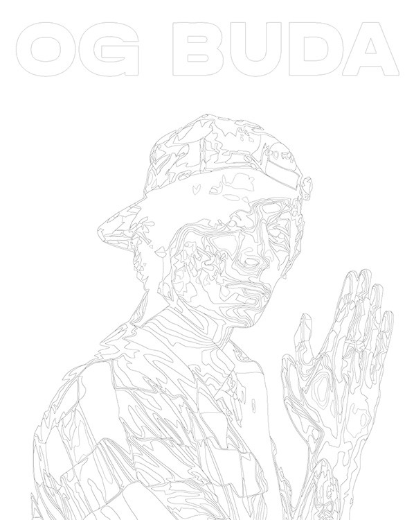 Картина по номерам «OG buda ОГ буда рэпер: Портрет 40х50» — картинка 3