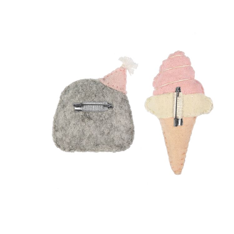 Набор для шитья «Броши. Пингвин и мороженое» — картинка 2